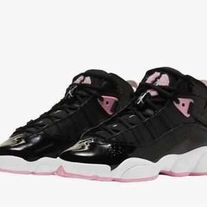 Authentic Jordan 6 Rings Black and pink Low Top with Strap